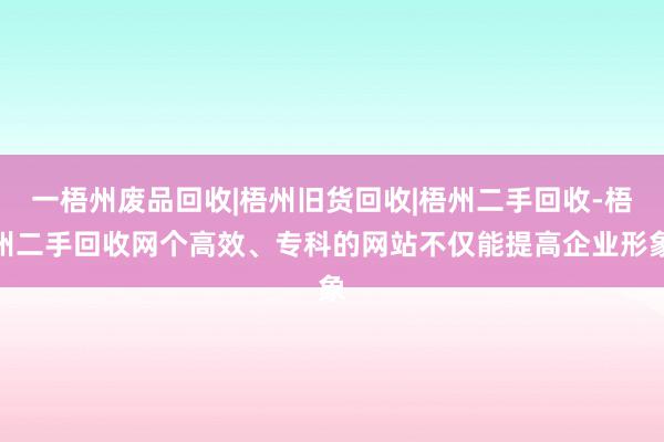 一梧州废品回收|梧州旧货回收|梧州二手回收-梧州二手回收网个高效、专科的网站不仅能提高企业形象
